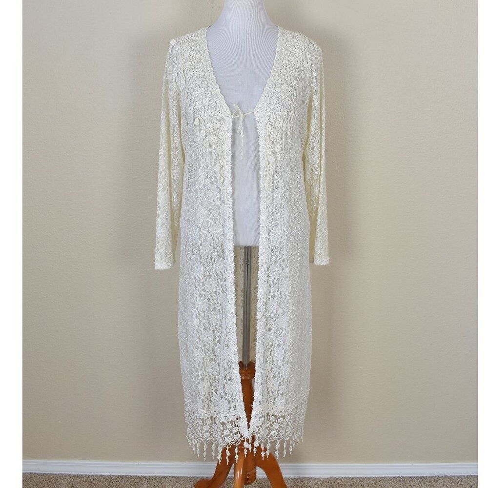 Vintage Magnet Art Lynn Yang Gauze Lace Dress and Jacket - M - Picture 13 of 14